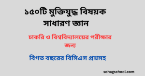 মুক্তিযুদ্ধ বিষয়ক সাধারণ জ্ঞান