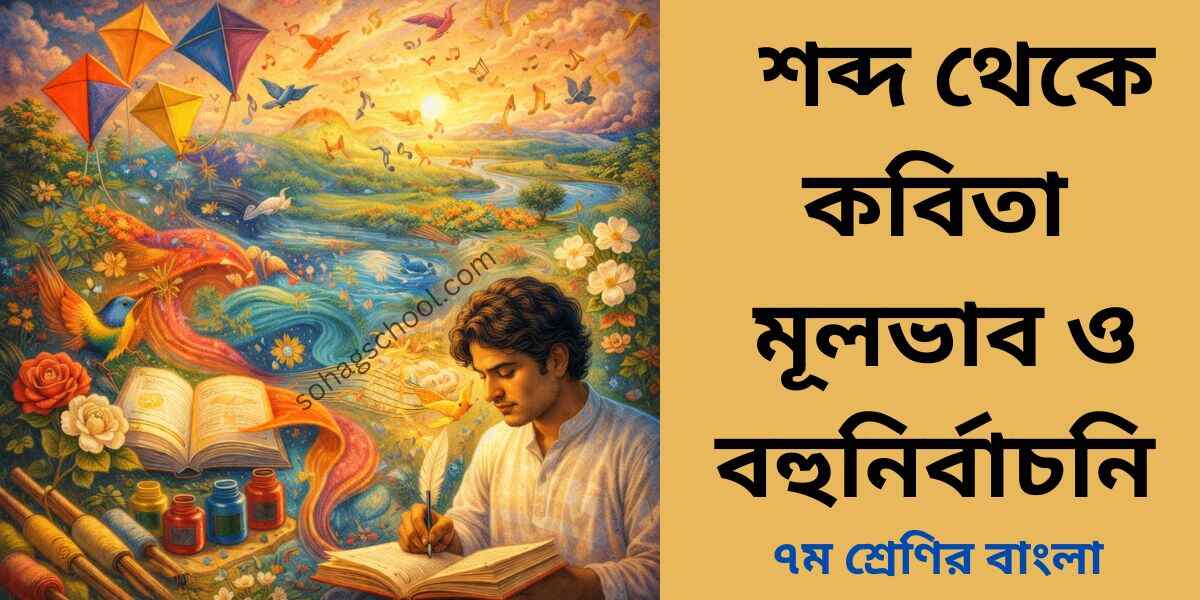 শব্দ থেকে কবিতা গল্পের মূলভাব ও বহুনির্বাচনী প্রশ্ন উত্তর