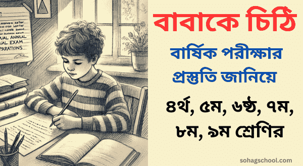 বার্ষিক পরীক্ষার প্রস্তুতি জানিয়ে বাবাকে পত্র