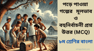 পড়ে পাওয়া গল্পের মূলভাব ও বহুনির্বাচনী প্রশ্ন উত্তর (MCQ)