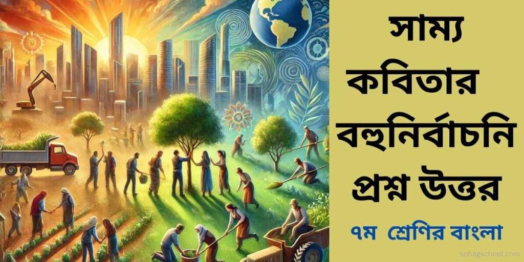 সাম্য কবিতার MCQ | বহুনির্বাচনি প্রশ্ন উত্তর
