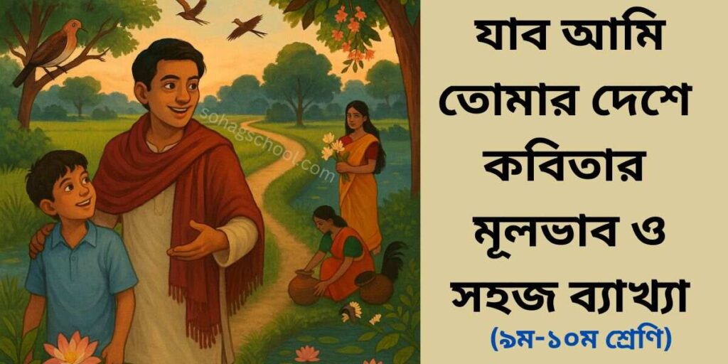 যাব আমি তোমার দেশে কবিতার মূলভাব ও ব্যাখ্যা