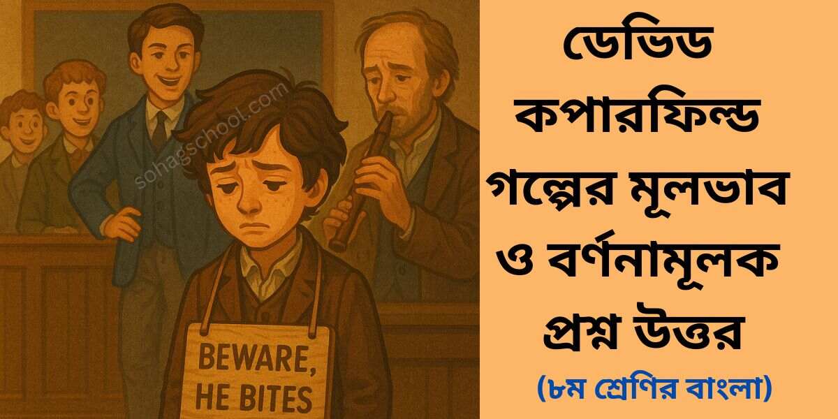 ডেভিড কপারফিল্ড গল্পের মূলভাব ও বর্ণনামূলক প্রশ্ন উত্তর