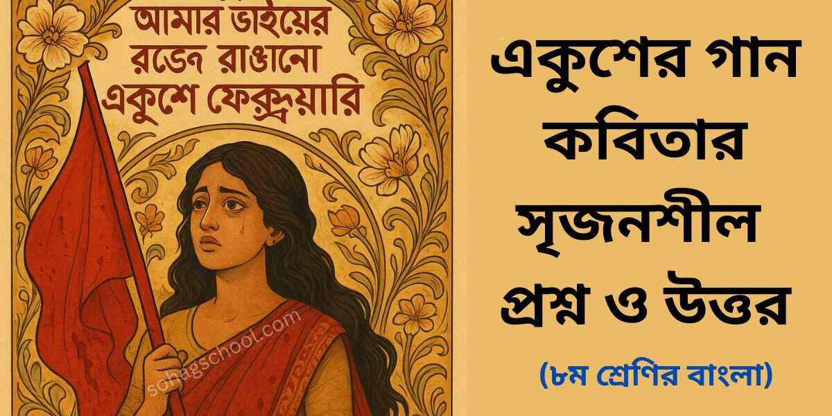 একুশের গান কবিতার সৃজনশীল প্রশ্ন ও উত্তর