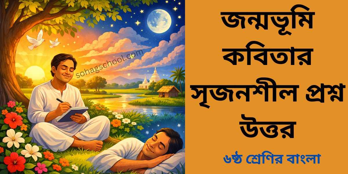 জন্মভূমি কবিতার সৃজনশীল প্রশ্ন উত্তর
