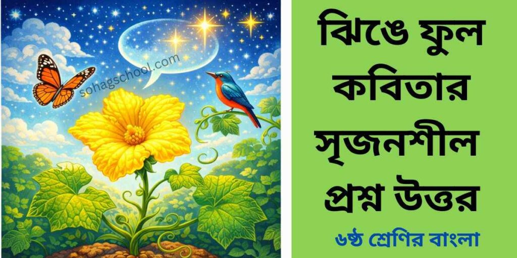 ঝিঙে ফুল কবিতার সৃজনশীল প্রশ্ন উত্তর