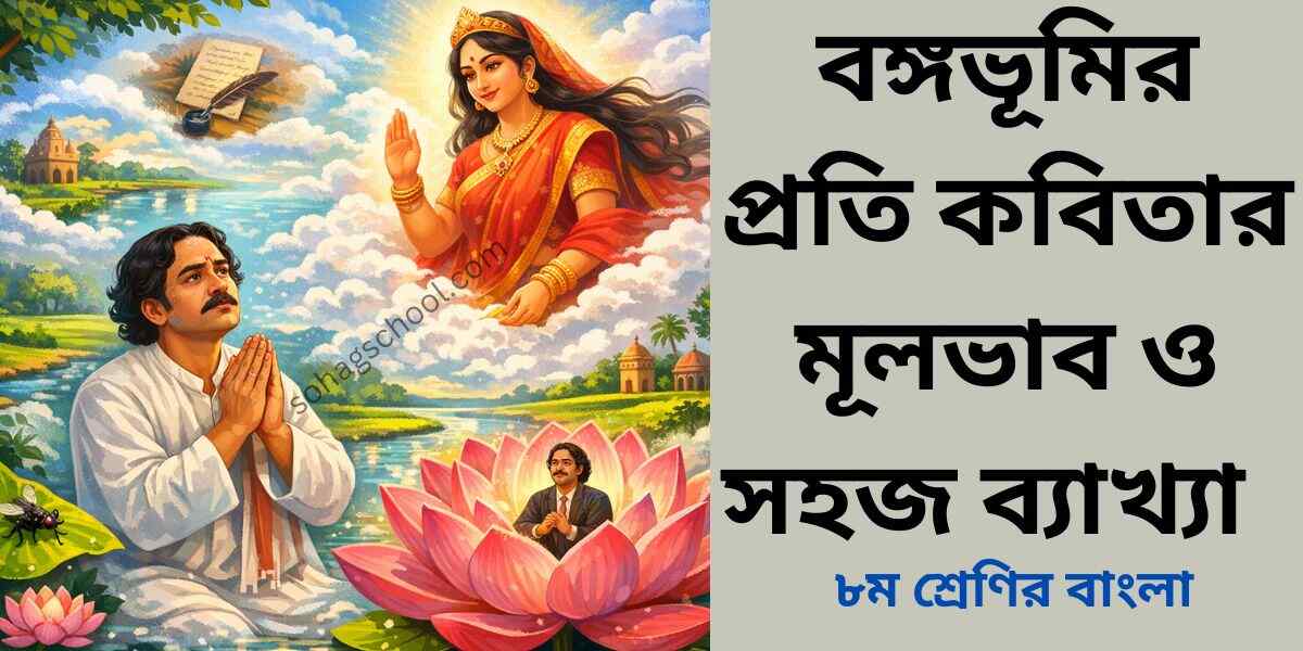 বঙ্গভূমির প্রতি কবিতার মূলভাব, ব্যাখ্যা ও বহুনির্বাচনী প্রশ্ন উত্তর