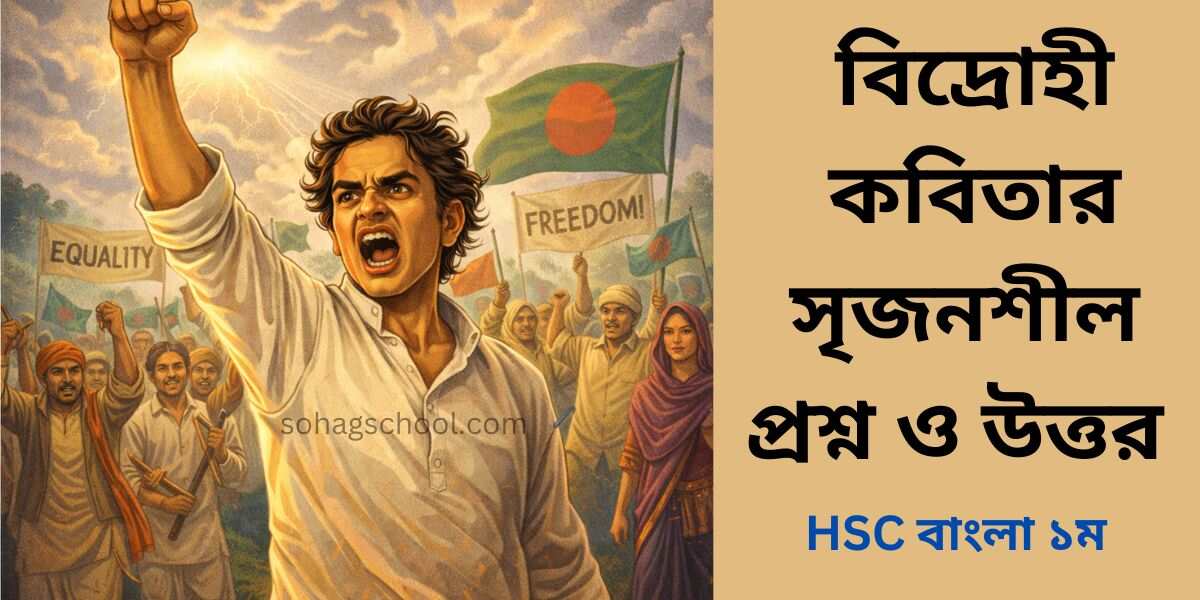 বিদ্রোহী কবিতার সৃজনশীল প্রশ্ন উত্তর