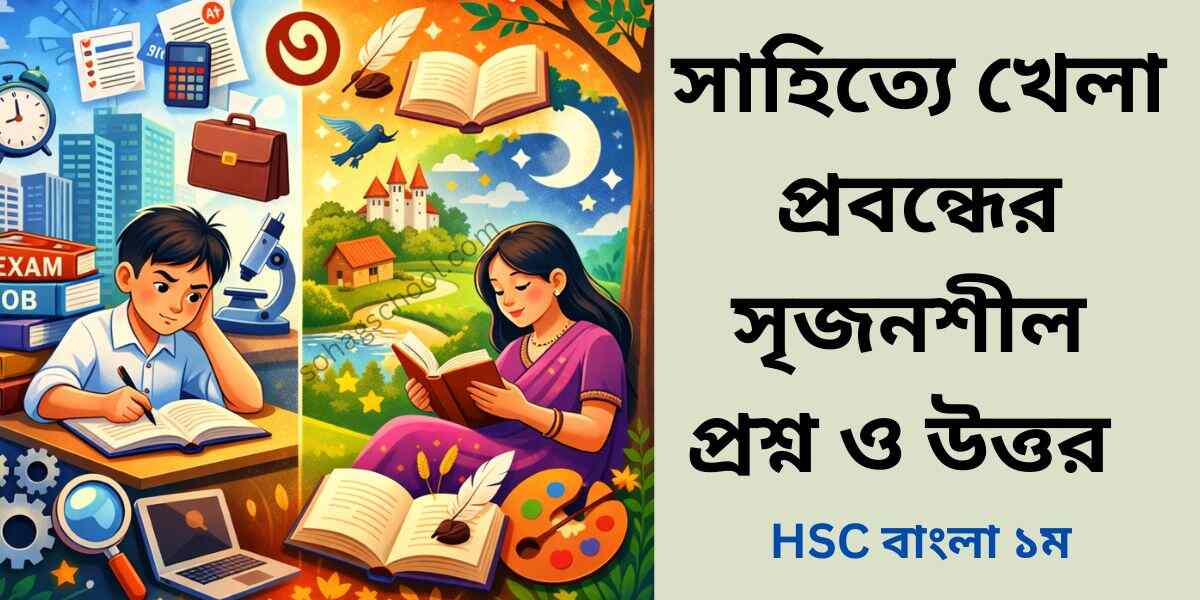 সাহিত্যে খেলা প্রবন্ধের সৃজনশীল প্রশ্ন ও উত্তর